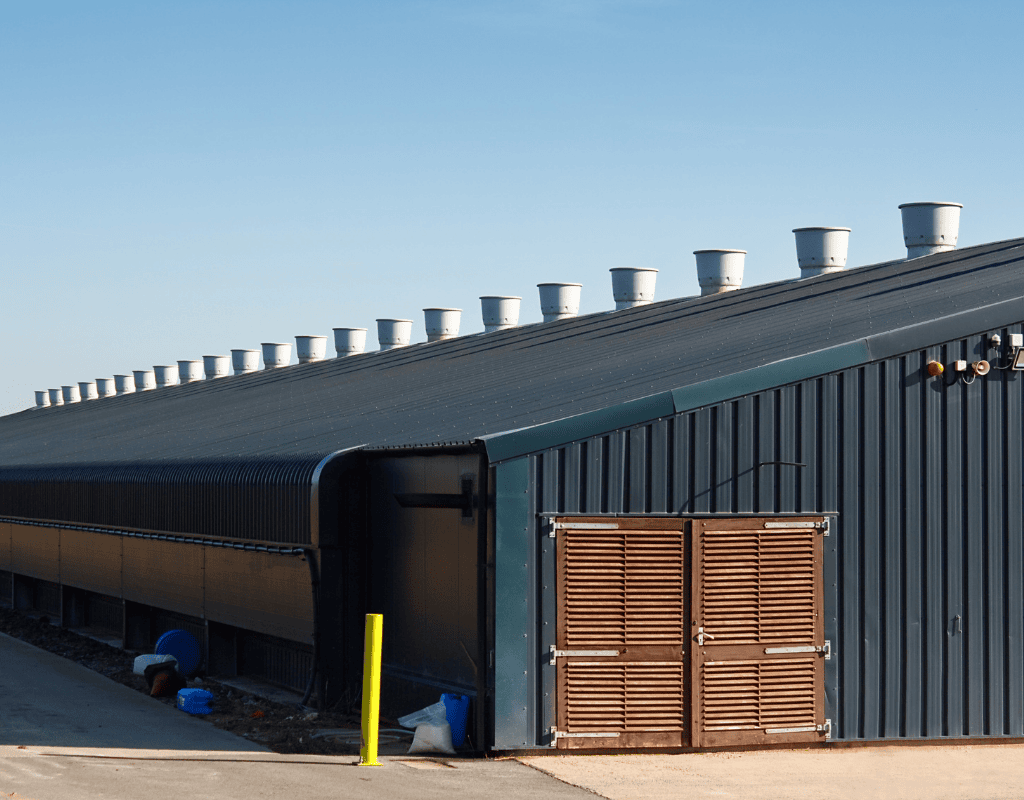 Commercial roof installation underway on industrial facility in Central Florida